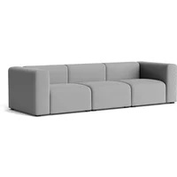Hay HAY - Mags Sofa 3-Sitzer, Kombination 1, grau (Steelcut Trio 133) (Filzgleiter)