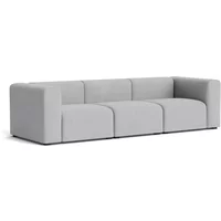 Hay HAY - Mags Sofa 3-Sitzer, Kombination 1, hellgrau (Linara 443) (Filzgleiter)