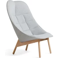 Hay HAY - Uchiwa Quilted Sessel, Eiche / Sitz grau (Mode 002) / Rücken grau (Remix 123)