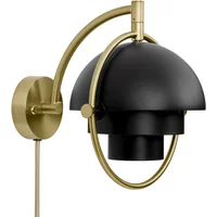 Gubi GUBI - Multi-Lite Wandleuchte, black semi matt / messing
