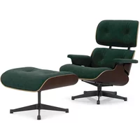 Vitra Vitra - Lounge Chair & Ottoman, schwarz, Nussbaum dunkel, Calma, 11 pine (neue Maße)