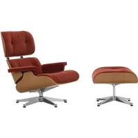 Vitra Vitra - Lounge Chair & Ottoman, poliert, Kirsche natur, Calma, 07 brandy (neue Maße)