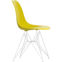 Vitra Vitra - Eames Plastic Side Chair DSR RE, weiß / senf (Filzgleiter weiß)