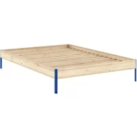 Karup Karup - Core Bett 140 x 200 cm, Kiefer / vivid blue