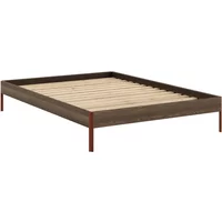 Karup Karup - Core Bett 140 x 200 cm, Kiefer carobbraun / terra red