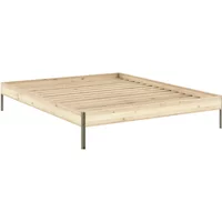 Karup Karup - Core Bett 160 x 200 cm, Kiefer / sage green