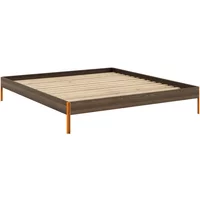 Karup Karup - Core Bett 180 x 200 cm, Kiefer carobbraun / solar orange