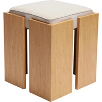 Hübsch Interior Hübsch Interior - Forma Hocker, H 46 cm, Eiche natur / sand