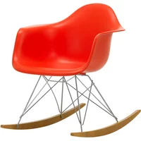 Vitra Vitra - Eames Plastic Armchair RAR RE, Ahorn gelblich / Chrom / poppy red