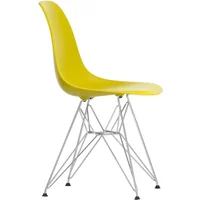 Vitra Vitra - Eames Plastic Side Chair DSR RE, verchromt / senf (Filzgleiter basic dark)