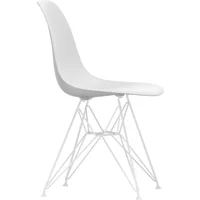 Vitra Vitra - Eames Plastic Side Chair DSR RE, weiß / baumwollweiß (Filzgleiter weiß)