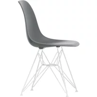 Vitra Vitra - Eames Plastic Side Chair DSR RE, weiß / granitgrau (Filzgleiter weiß)