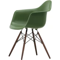 Vitra Vitra - Eames Plastic Armchair DAW RE, Ahorn dunkel / forest (Filzgleiter basic dark)