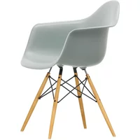 Vitra Vitra - Eames Plastic Armchair DAW RE, Ahorn gelblich / hellgrau (Filzgleiter basic dark)