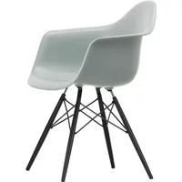 Vitra Vitra - Eames Plastic Armchair DAW RE, Ahorn schwarz / hellgrau (Filzgleiter basic dark)