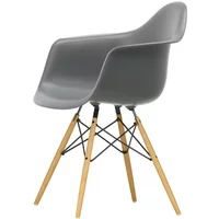 Vitra Vitra - Eames Plastic Armchair DAW RE, Esche honigfarben / granitgrau (Filzgleiter basic dark)