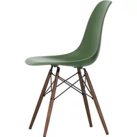 Vitra Vitra - Eames Plastic Side Chair DSW RE, Ahorn dunkel / forest (Filzgleiter basic dark)