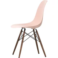 Vitra Vitra - Eames Plastic Side Chair DSW RE, Ahorn dunkel / zartrosé (Filzgleiter basic dark)