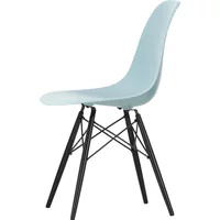 Vitra Vitra - Eames Plastic Side Chair DSW RE, Ahorn schwarz / eisgrau (Filzgleiter basic dark)