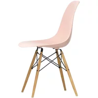 Vitra Vitra - Eames Plastic Side Chair DSW RE, Esche honigfarben / zartrosé (Filzgleiter basic dark)