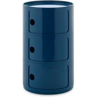 Kartell Kartell - New Big Componibili 3 Container, H 69,5 cm, blau