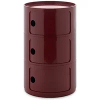 Kartell Kartell - New Big Componibili 3 Container, H 69,5 cm, burgunderrot