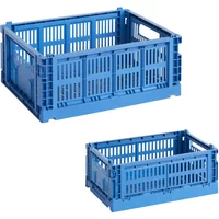 Hay HAY - Colour Crate Korb M + S, electric blue, recycled