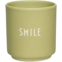 Design Letters Design Letters - Porzellan Mini-Becher, Smile / grün
