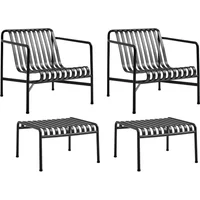 Hay HAY - Palissade 2x Lounge Chair Low + 2x Ottoman, anthrazit
