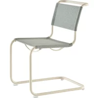 Thonet Thonet - S 33 V Stuhl, perlweiß / ray (Stoff Rohi Cento)