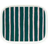 Marimekko Marimekko - Oiva Piccolo Teller, 15 x 12 cm, white / pink / dark green