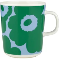 Marimekko Marimekko - Oiva Unikko Becher mit Henkel 250 ml, weiß / grün / hellblau