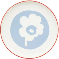Marimekko Marimekko - Oiva Unikko Teller Ø 20 cm, weiß / hellblau / orange