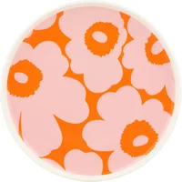 Marimekko Marimekko - Oiva Unikko Teller Ø 20 cm, weiß / pink / orange