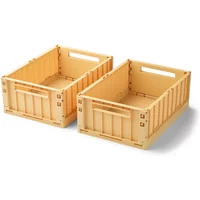 LIEWOOD LIEWOOD - Weston Aufbewahrungsbox, 36 x 25 x 13,5 cm, lemon yellow (2er-Set)