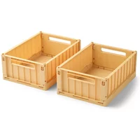 LIEWOOD LIEWOOD - Weston Aufbewahrungsbox, 25 x 18 x 9,5 cm, lemon yellow (2er-Set)