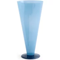 Hay HAY - Conical Vase L, Ø 12 x H 26 cm, petrol blue and dark blue