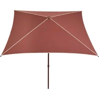 Hay HAY - Terrazza Sonnenschirm, quadratisch, 240 x 240 cm, off-white / burgundy