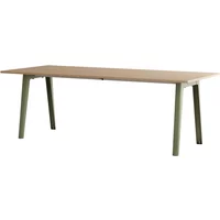 TipToe TipToe - NEW MODERN Esstisch 95 x 220 cm, Eiche / khaki grün