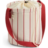 Hay HAY - Outdoor Market Flaschentasche M, beige mit roten Streifen
