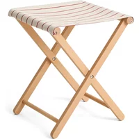 Hay HAY - Outdoor Market Klapphocker, beige mit roten Streifen
