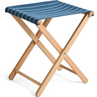 Hay HAY - Outdoor Market Klapphocker, blau mit beigen Streifen