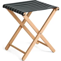 Hay HAY - Outdoor Market Klapphocker, schwarz mit beigen Streifen