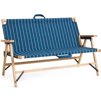 Hay HAY - Outdoor Market Klappsofa, blau mit beigen Streifen