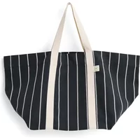 Hay HAY - Outdoor Market Picknick Tasche M, schwarz mit beigen Streifen