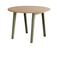 TipToe TipToe - NEW MODERN Esstisch Ø 110 cm, Eiche / khaki grün