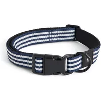 Hay HAY - Dogs Hundehalsband, M/L, blau / weiße Streifen
