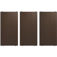 String Furniture String - Regalboden 58 x 30 cm (3er-Pack), Eiche dunkel