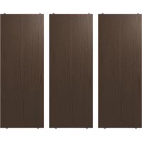String Furniture String - Regalboden 78 x 30 cm (3er-Pack), Eiche dunkel