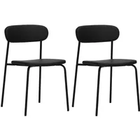 House Doctor House Doctor - Pova Stuhl, schwarz (2er-Set)